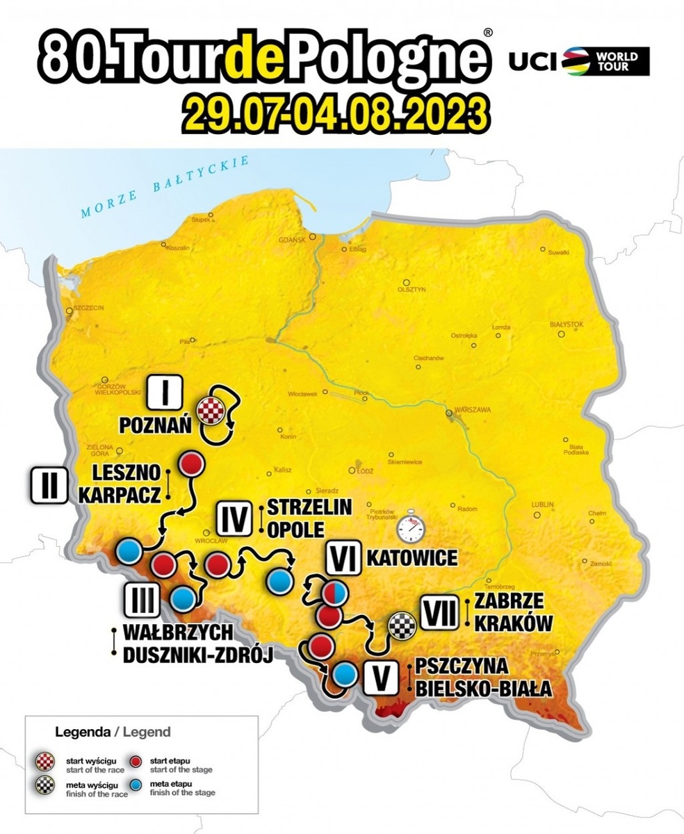 zdjęcie kolorowe: plakat przedstawiający 80. Tour de Pologne
