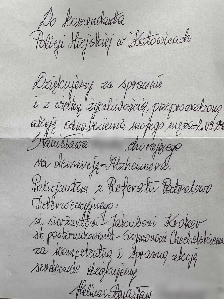 zdjęcie kolorowe: list o treści: