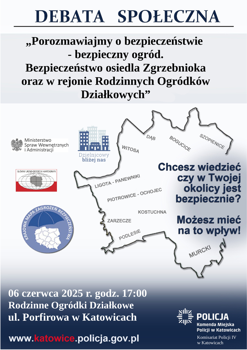 Na zdjęciu plakat promujący debatę