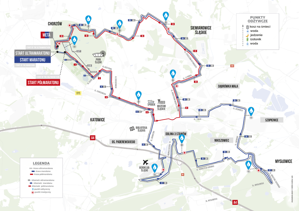 na zdjęciu trasa maratonu