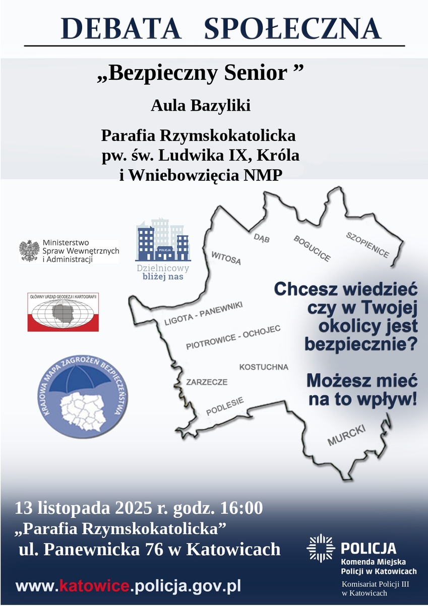 na zdjęciu plakat promujący debatę