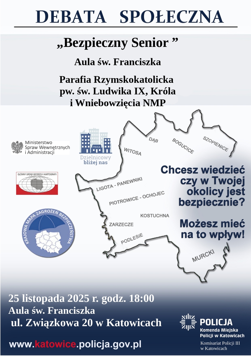na zdjęciu plakat promujący debatę
