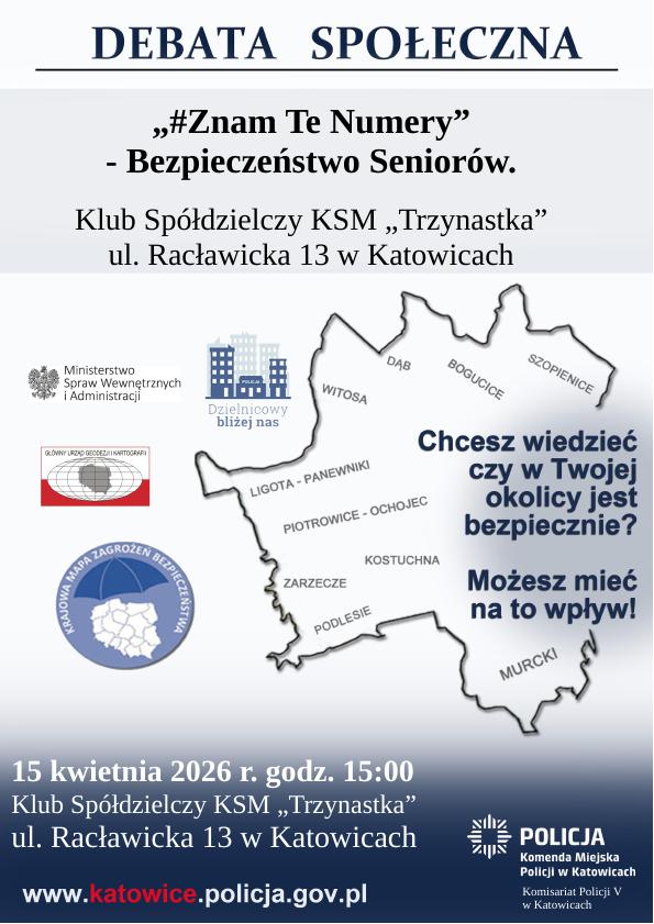 plakat zapraszający na debatę