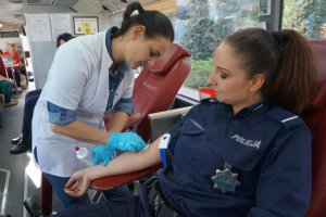 Policjantki z Katowic oddały honorowo krew