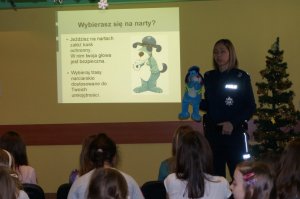 Policjantko na spotkaniu z dziećmi w ramach akcji &quot;Bezpieczne Ferie&quot;