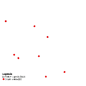 Zdjęcie kolorowe: grafika mapa Polski z zaznaczonymi miejscami, gdzie w trakcie wakacji 2019 r doszło do śmiertelnych wypadków drogowych