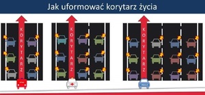 zdjęcie kolorowe: grafika ukazująca jak utworzyć korytarz życia