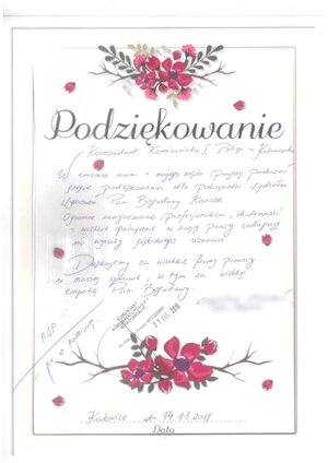 zdjęcie kolorowe: podziękowania