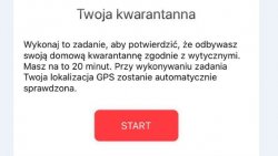 zdjęcie kolorowe: screen a aplikacji "Kwarantanna domowa"