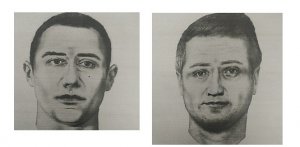zdjęcie czarno-białe: portrety pamięciowe mężczyzn podejrzewanych o rozbój