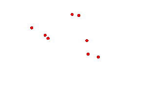 zdjęcie kolorowe: mapa Polski z zaznaczonymi miejscami, gdzie w wakacje letnie 2020 roku doszło do wypadków drogowych ze skutkiem śmiertelnym