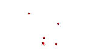 zdjęcie kolorowe: mapa Polski z zaznaczonymi miejscami, gdzie doszło do zdarzenia drogowego ze skutkiem śmiertelnym podczas letnich wakacji 2020