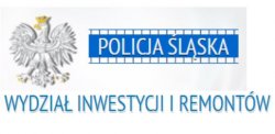 zdjęcie kolorowe: Na białym tle znak Orła i napis 
Policja Śląska Wydział Inwestycji i Remontów