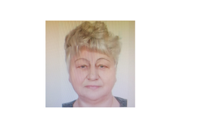 Zdjęcie kolorowe przedstawia wizerunek twarzy zaginionej Jadwigi Adamczyk.