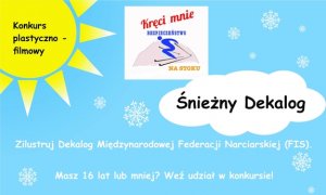 zdjęcie kolorowe: plakat ogólnopolskiego konkursu plastyczno-filmowego pn „Śnieżny dekalog