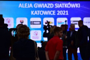 zdjęcie kolorowe: „Alei Gwiazd Katowice 2021&quot; baner reklamowy