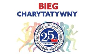 zdjęcie kolorowe: plakat promujacy bieg charytatywny o treści: Z okazji 25-lecia Fundacji Pomocy Wdowom i Sierotom Po Poległych Policjantach zapraszamy na Wirtualny Bieg charytatywny