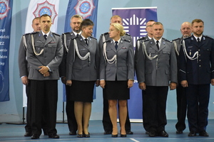 zdjęcie kolorowe: kierownictwo Komendy Miejskiej Policji w Katowicach i podległych komisariatów