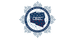 zdjęcie kolorowe: grafika przedstawiająca nowe logo Centralnego Biura Zwalczania Cyberprzestępczości