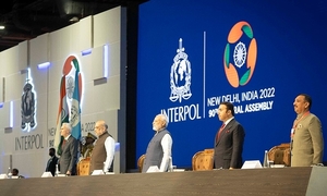 zdjęcie kolorowe: Komendant Główny Policji przewodniczył polskiej delegacji na Zgromadzeniu Ogólnym INTERPOLU w Indiach