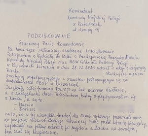 zdjęcie kolorowe: awatar podziękowań które zamieszczono w środku komunikatu