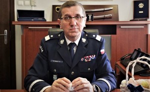Zdjęcie kolorowe: Komendant Wojewódzki Policji w Katowicach nadinsp. Roman RABSZTYN
