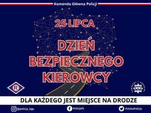 zdjęcie kolorowe: plakat promujący Dzień Bezpiecznego Kierowcy