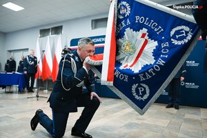 zdjęcie kolorowe: nowy Komendant Wojewódzki Policji w Katowicach