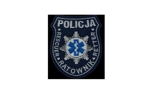 zdjęcie kolorowe: naszywka na mundur z napisem ratownik Policja