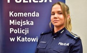 zdjęcie kolorowe: starsza posterunkowa Marlena Wójcik, dzielnicowa rejonu służbowego numer 2