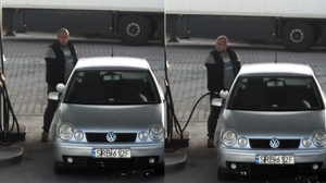 zdjęcie kolorowe: mężczyzna podejrzewany o kradzież paliwa na stacji