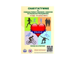 zdjęcie kolorowe:
plakat zachęcający do udziału w akcji charytatywnej.