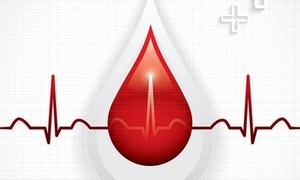 zdjęcie kolorowe: grafika przedstawiająca kroplę krwi
