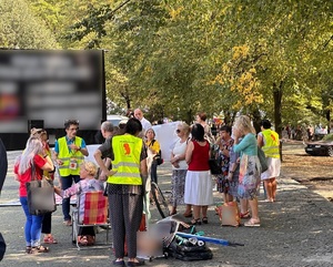 Zdjęcie kolorowe: Śląscy policjanci podczas zabezpieczenia 8 Marszu Równości