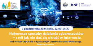 zdjęcie kolorowe: plakat zachęcający do udziału w webinarium