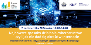 zdjęcie kolorowe: plakat zachęcające do udziału w webinarium