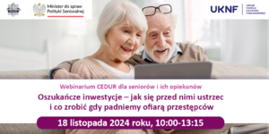 zdjęcie kolorowe: plakat zachęcający do udziału w webinarium