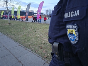 Na zdjęciu policyjna naszywka Komenda Miejska Policji w Katowicach