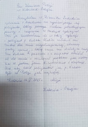 na zdjęciu podziękowania