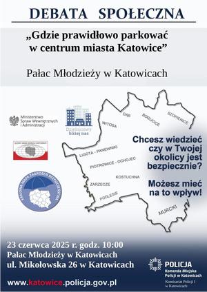 Na zdjęciu plakat promujący debatę