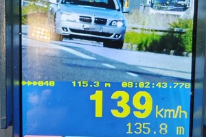 Na zdjęciu widoczne nagranie z fotoradaru