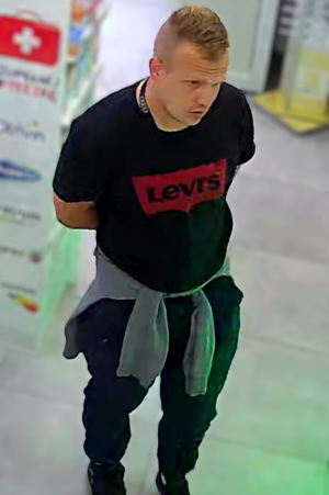 Na zdjęciu wizerunek podejrzewanego