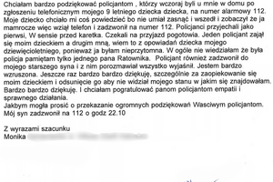 treść podziękowań